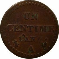 French Directory - Centime, Dupr&eacute; - Year 7 A Paris