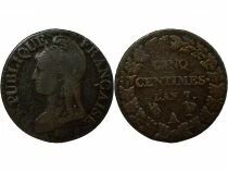 French Directory, 5 Centimes, Dupr&eacute; Big Diameter - Year 7 A Paris