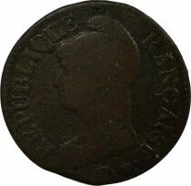 French Directory, 5 Centimes, Dupr&eacute; Big Diameter - Year 8 AA Metz