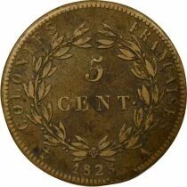 French Guiana & Senegal, Charles X - 5 Centimes - 1825 A Paris