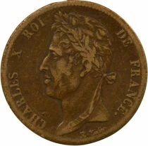 French Guiana, Charles X - 5 Centimes - 1828 A Paris