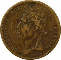 French Guiana, Charles X - 5 Centimes - 1828 A Paris