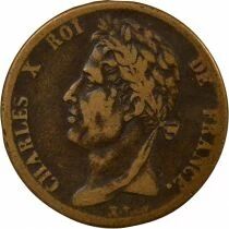 French Guiana, Charles X - 5 Centimes - 1830 A Paris