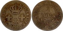 French Guiana 2 Sous Cayenne - French Colonies - 1789 - Period False - KM.18 - Lec.20
