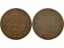 French Guiana Cayenne, Louis XVI - 2 Sous - 1789 A Paris