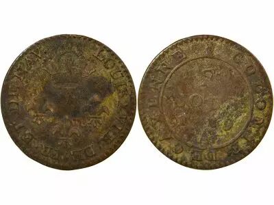 French Guiana Cayenne, Louis XVI - 2 Sous - 1789 A Paris
