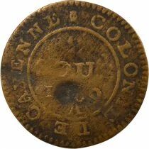 French Guiana Cayenne, Louis XVI - 2 Sous - 1789 A Paris