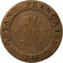 French Guiana Louis Philip - 10 Centimes - 1846 A Paris