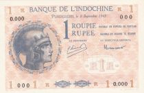 French India 1 Rupee - Specimen - 1945 - UNC. - P.4ds