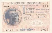 French India 1 Rupee - Specimen - 1945 - UNC. - P.4ds