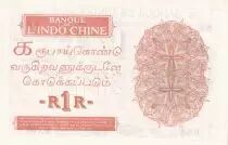 French India 1 Rupee - Specimen - 1945