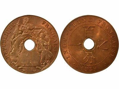 French Indo-China 1/2 Cent - 1939 Paris