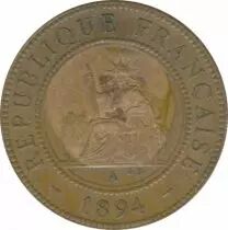 French Indo-China 1 Cent Liberty Seated - Indo-China 1894A Paris