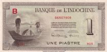 French Indo-China 1 Piastre - 1945 Letter B  Serial H.261 - UNC