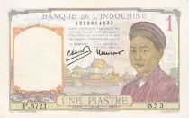 French Indo-China 1 Piastre - 1950 - Serial P.8721