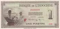 French Indo-China 1 Piastre - ABNC - 1945 - Specimen - Letter F - UNC - P.76s