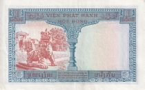 French Indo-China 1 Piastre - Blue - Dragon - ND (1954) - P.105
