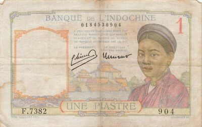 French Indo-China 1 Piastre - ND (1946) - P.54