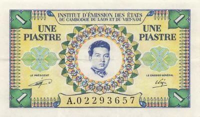 French Indo-China 1 Piastre - ND (1953) - Cambodia - P.93