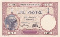 French Indo-China 1 Piastre - Walhain - ND (1927-1931) - Serial O.4761 - P.48b