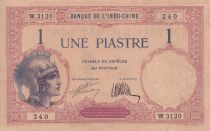 French Indo-China 1 Piastre - Walhain - ND (1927-1931) - Serial W.3120 - P.48b