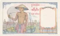 French Indo-China 1 Piastre - Woman - Temple - ND (1953) - Serial H.449 - P.92