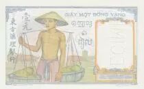 French Indo-China 1 Piastre Laotian girl - (1946) - Specimen