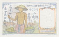French Indo-China 1 Piastre Laotian girl - ND (1946) - Specimen - P.54c