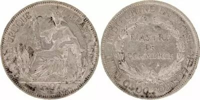 French Indo-China 1 Piastre Libert� assise - 1907 A