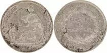 French Indo-China 1 Piastre Libert&eacute; assise - 1907 A