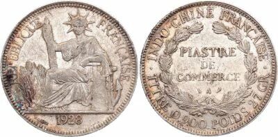 French Indo-China 1 Piastre Liberty seated (1898-1928)