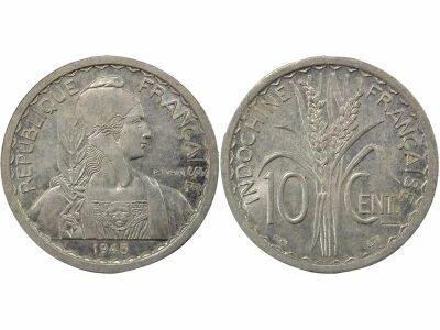 French Indo-China 10 Centiemes - 1945 Paris