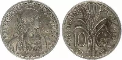 French Indo-China 10 Centimes - Marian Turin - 1939 - VF - KM.21