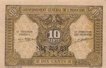French Indo-China 10 Cents - Brown - ND (1942) - P.89