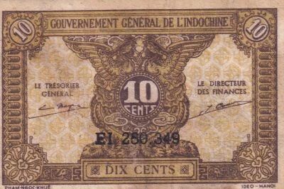 French Indo-China 10 Cents - General Government of Indochina - 1942 - EI Series