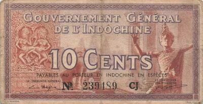 French Indo-China 10 Cents - ND (1939) - P.85