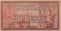 French Indo-China 10 Cents - ND (1939) - P.85a