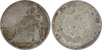 French Indo-China 10 Cents Liberty Seated - Indo-China 1902 A Paris - Silver - KM.9 - Good