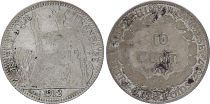 French Indo-China 10 Cents Liberty Seated - Indo-China 1912 A Paris - Silver - KM.9 - Good
