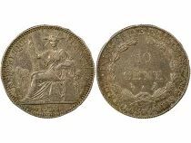 French Indo-China 10 Silver Centiemes - 1923 A Paris