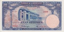 French Indo-China 100 Piastres - Bank - Boat - Specimen - UNC - P.79s