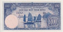 French Indo-China 100 Piastres - Bank - Boat - Specimen - UNC - P.79s