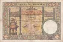 French Indo-China 100 Piastres - Duplex - ND (1936-1939) - Serial Q.234 - P.51d