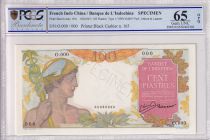 French Indo-China 100 Piastres - Mercury - (ND 1947) - Specimen - PCGS MS 65