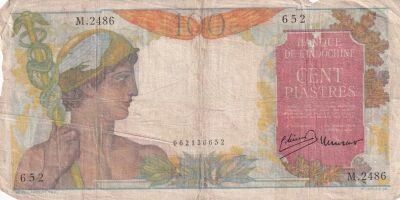 French Indo-China 100 Piastres - Mercury - (ND 1947?1954) - Series M.2486