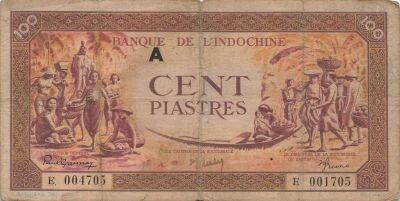 French Indo-China 100 Piastres - ND (1942-1945) - P.66