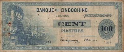 French Indo-China 100 Piastres - ND (1945) - P.78