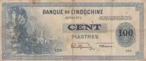 French Indo-China 100 Piastres - Statues d\'Angkor - Serial C109 - 1945