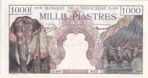French Indo-China 1000 Piastres - Elephants - Specimen - 1951
