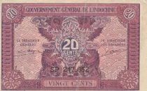 French Indo-China 20 Cents - ND (1942) - P.90